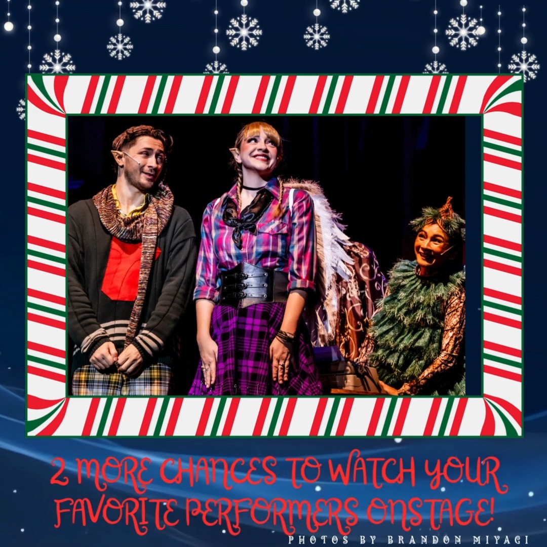 ❄ Only 2 more chances to catch the Christmas Musical Comedy - Piney Needlesmith and the Road Less Traveled! Our final performance is already sold out (Mahalo!) so get your tickets today! ❄
Link in bio for tix or call our DHT box office: (808) 733-0274
Post Music: "Who's Sayin' Christmas" by Peter Seibert and Roz Catracchia
#musicaltheatre #musicaltheater #musicals #diamondheadtheatre #actorsofinstagram #singersofinstagram #dancersofinstagram #thingstodoinhonolulu #thingstododoinoahu #supportlocalbusiness #supportlocallocaltheaters